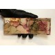 Tiny Wallet Floral No 14 Print Leather