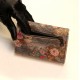 Evanna Clip Small Wallet Dark Floralprint No 21 Leather