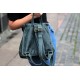 Barcelona Small Rucksack Navy Leather