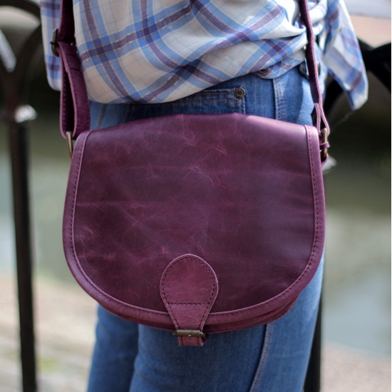 Isabelle Saddle Bag Purple Small