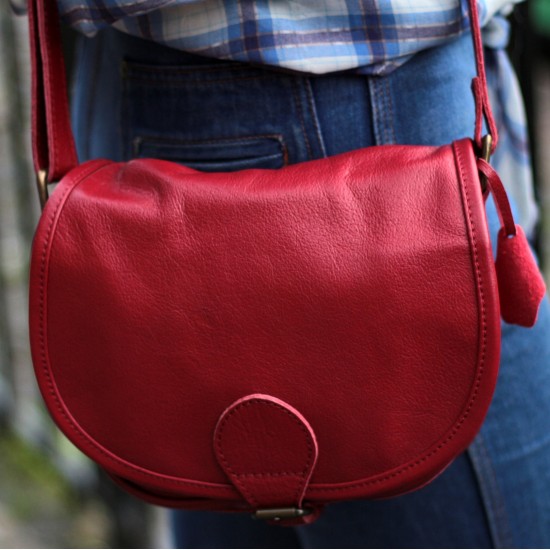 Isabelle Saddle Bag Red Small