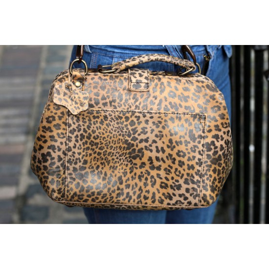 MInidoc Doctor Bag Small Leopard Print Leather