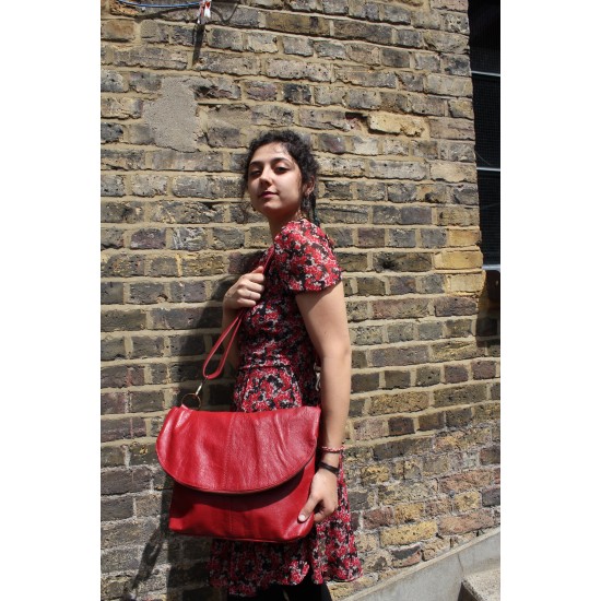 Dublin Large Zip Bag Red Leather Dublin Large Zip Bag Red Leather