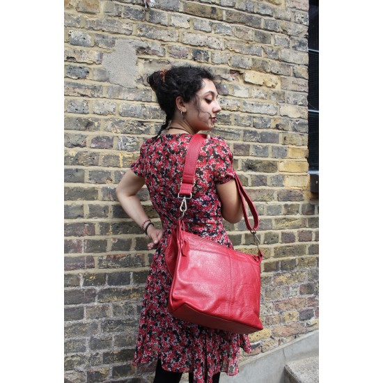Dublin Large Zip Bag Red Leather Dublin Large Zip Bag Red Leather
