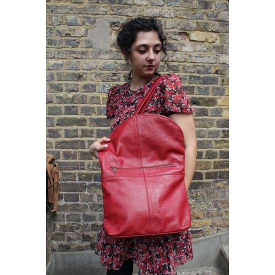 Dublin Large Zip Bag Red Leather Dublin Large Zip Bag Red Leather