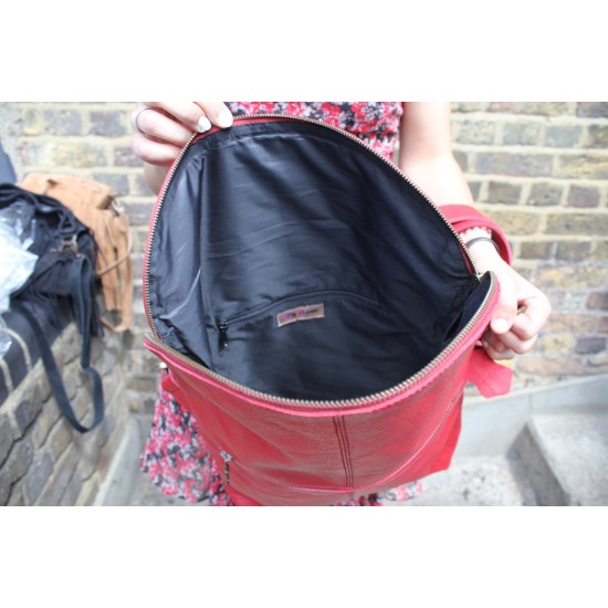 Dublin Large Zip Bag Red Leather Dublin Large Zip Bag Red Leather