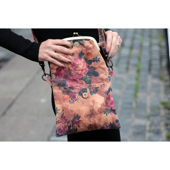Mini Dublin Clip Bag Floral 14  Leather