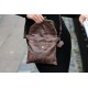 Dublin MIni Clipframe Crossbody Foldover Bag Brown Leather