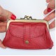 Amy Double Kiss clip Frame Purse Red