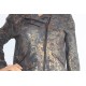 Biker Jacket Gold and Black Turandot Printed Leather