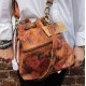 Bucket Drawstring Floral printed Leather