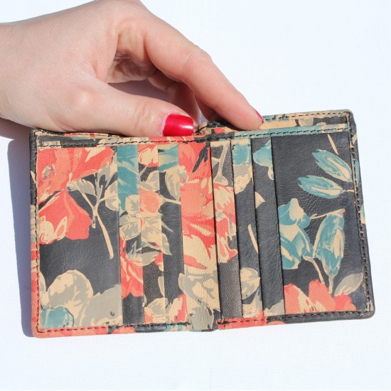 Oyster Card Holder Spanish Floral Leather