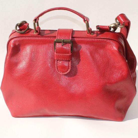 Doctor Bag Small Red Leather