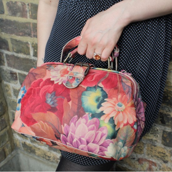 Minidoc Doctor French Floral Leather Bag 