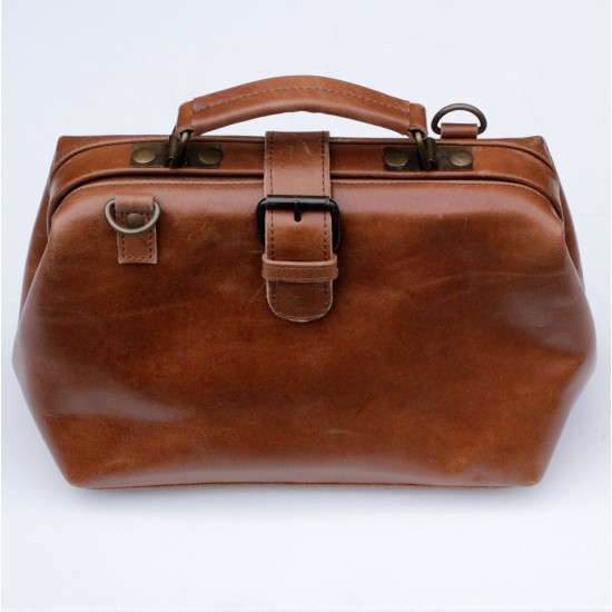Minidoc Doctor Bag Smooth Tan Leather