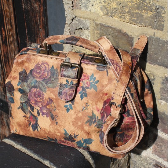 Minidoc Doctor Bag No 14 Floral Print Leather