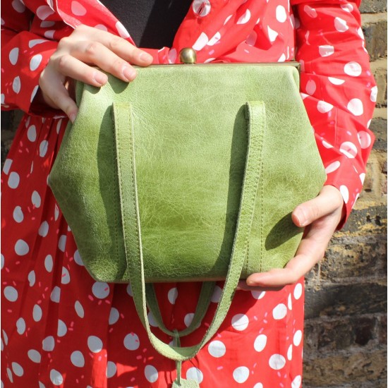 Dolly Framebag Shoulder Bag Apple Green Leather
