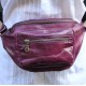 Double Pocket Zipped Bum Bag Fanny pack Purple