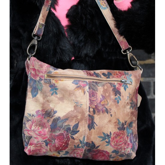 Dublin Medium Clip Bag Floral Leather