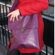 Messenger Large Purple Leather Bag 