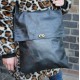 Messenger Large Twister Bag Black leather