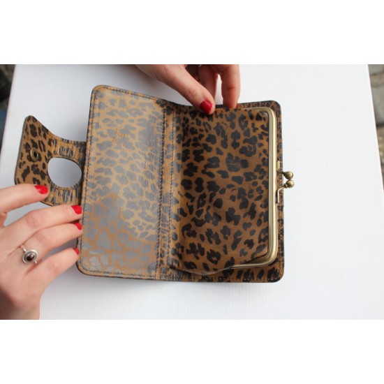 Evanna Large Clip Wallet Leopardprint