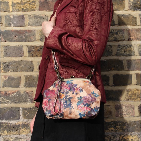 Evanna Large Floral Leather Bag