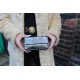 Francesca Pouch with Zip Silver Crocprint Leather