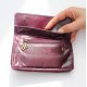 Francesca Pouch Wallet Purple Leather