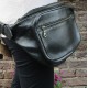 Giant Bum Bag Black Leather