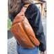 Giant Bum bag Fanny Pack Tan Leather