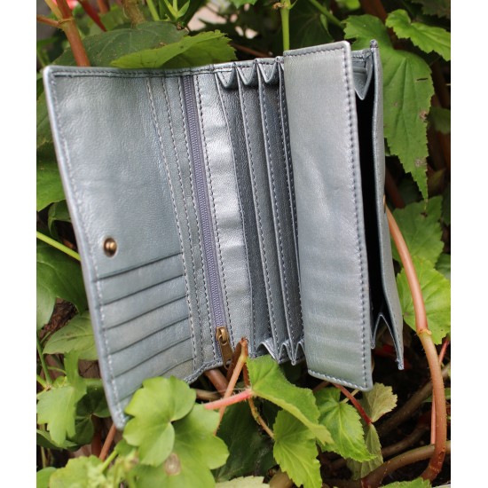 Madamzel Silver Leather Wallet