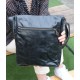 Messenger Medium Crossbody Bag Black Leather