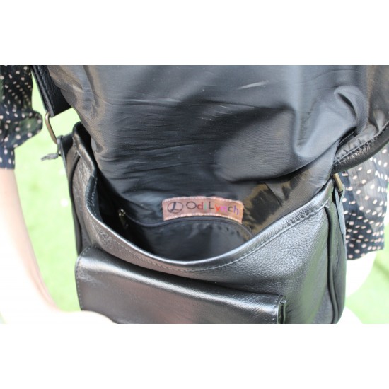 Isabelle Saddle Bag Large Black Leather