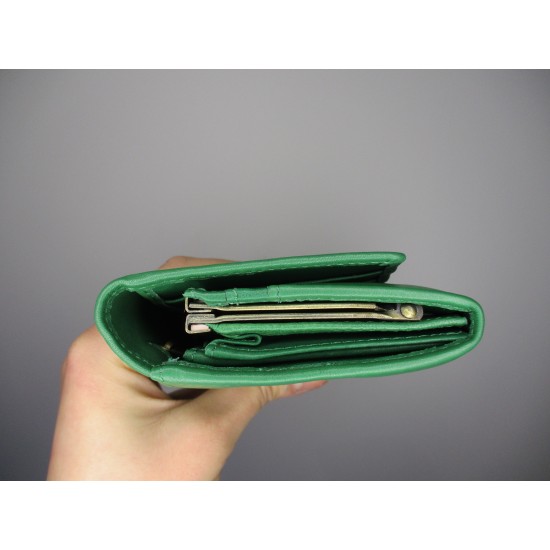 Large Clip Frame Wallet Irish Green 