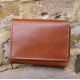 Trifold Wallet Tan Distressed Leather