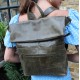 Belgian Convertible Backpack Olive Green Leather