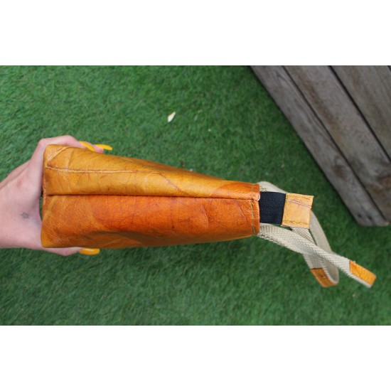 Teakleaf Leafleather Orange Vegan Small Shopperbag