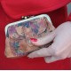 Amy Ball Clasp Purse Floral print no 14 Leather