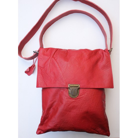Envelope Red Large Leather Bag