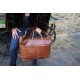 Gertrude Large Tan Leather Holdall 