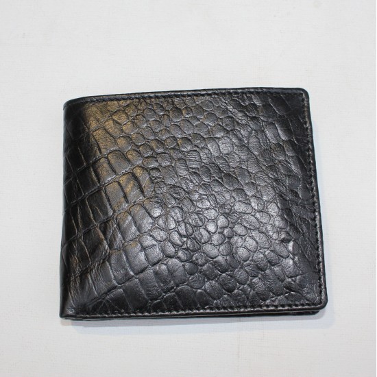 Alberta Animal Print Black Leather Wallet Leather
