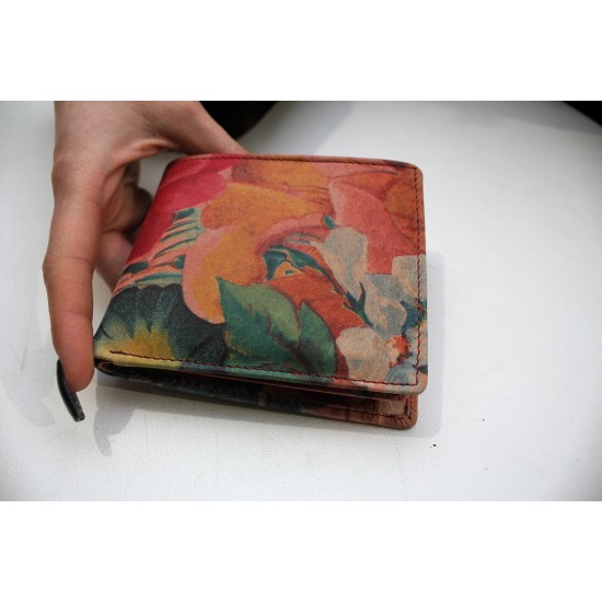 Alberta Floral French Pink Garden Leather Wallet Leather