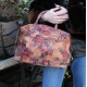 Gertrude Small Floral Print Leather Holdall