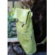 Belgian Clip Convertible Backpack Apple green Leather