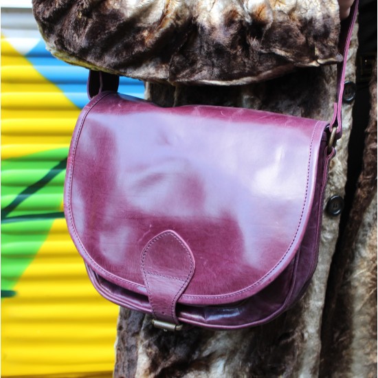 Isabelle Saddle Bag Medium Purple