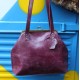 Maya Medium Clipframe Bag Purple Leather