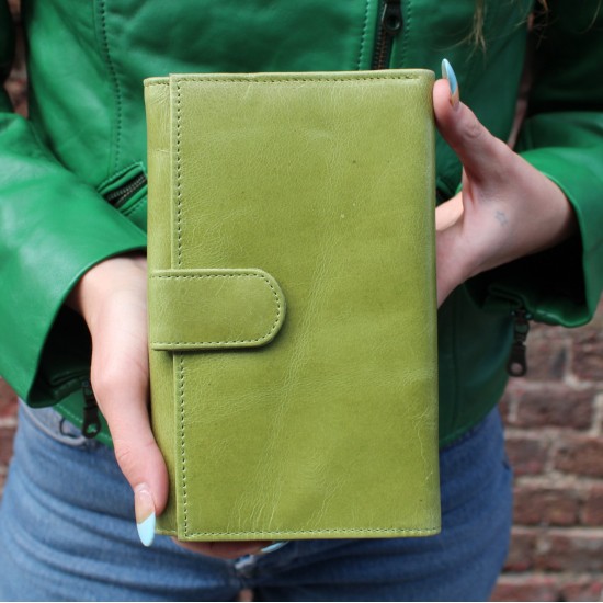 Large Clutch Travel Wallet  Green