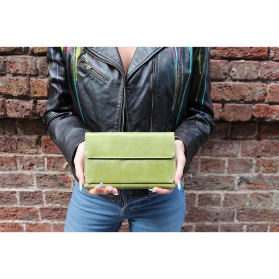 Large Clutch Travel Wallet  Green