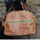 Jackie Tote Tan Leather & Green